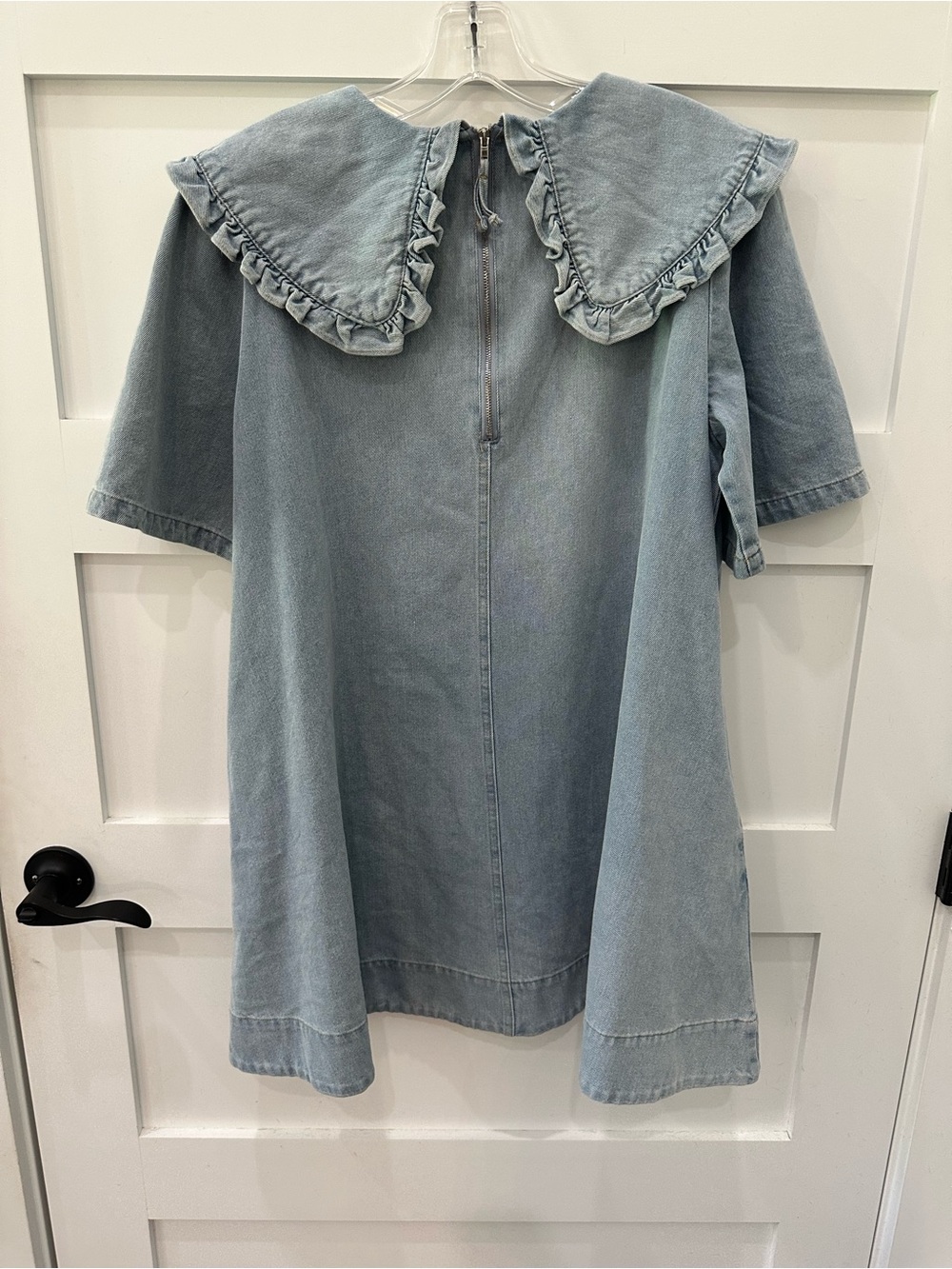 MABLE Babydoll Mini Dress with Pan Collar Size Small - Picture 4 of 6